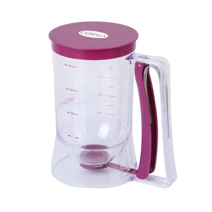 LAIMALA Pancake Batter Dispenser With Measuring Label Cupcake Muffin Pastry Baking Tools
