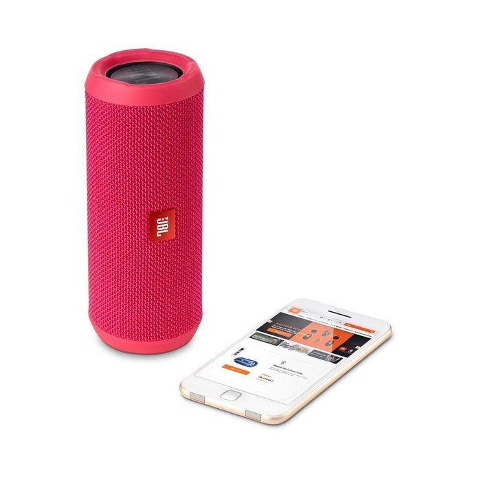JBL Flip 3 Portable Wireless Bluetooth Speaker (Pink) and Polk Audio UltraFit 500 Mid-Flange Earphones (Pink/Gray) N7