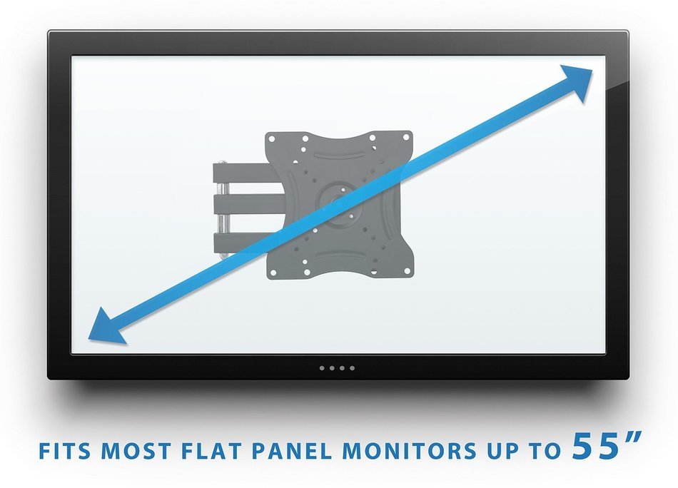 Mount-It! TV Wall Mount Full Motion LCD, LED 4K TV Swivel Bracket for 23-55 inch Screen Size, Compatible with... N6