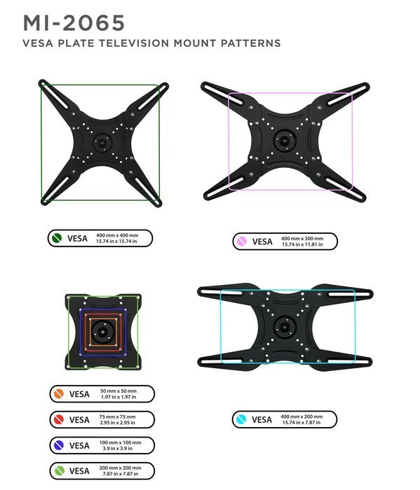 Mount-It! TV Wall Mount Full Motion LCD, LED 4K TV Swivel Bracket for 23-55 inch Screen Size, Compatible with... N8