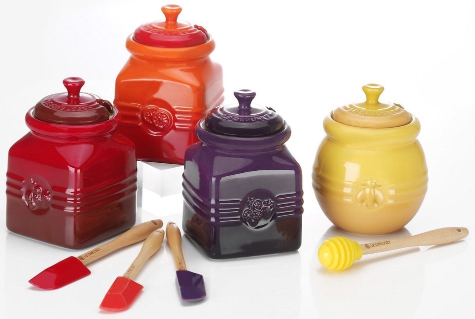 Le Creuset Stoneware 15-Ounce Honey Pot, Dijon N2