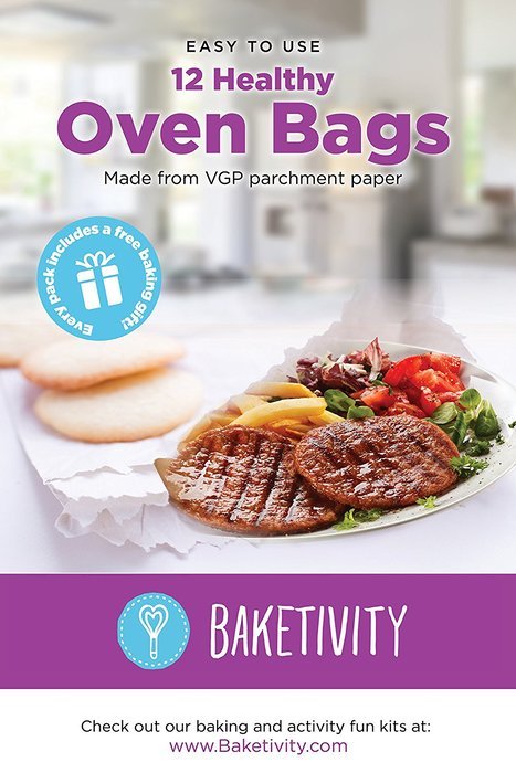 Parchment Best Quality & Healthy Oven Bags + Free Baking Gift