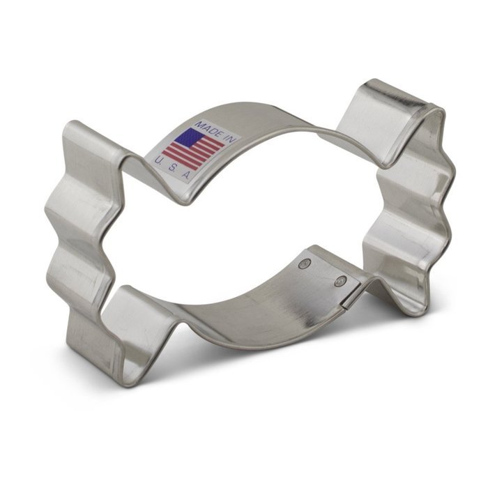 Halloween Wrapped Candy / Gum Cookie Cutter - 3.6 Inches - Ann Clark - US Tin Plated Steel