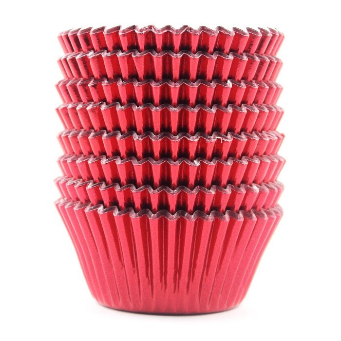 Eoonfirst Red Foil Metallic Cupcake Case Liners Baking Muffin Paper Cases 176 Pcs