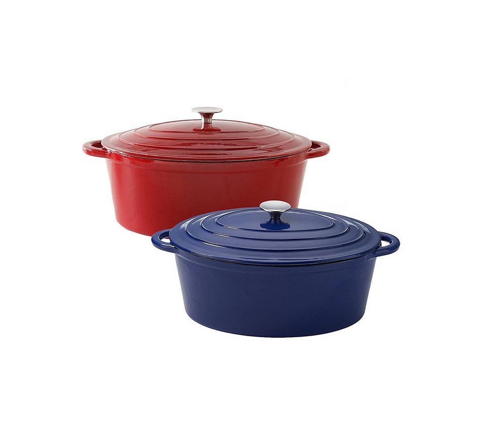 Ruff Hewn 7-qt. Cast-Iron Casserole Pan, Red