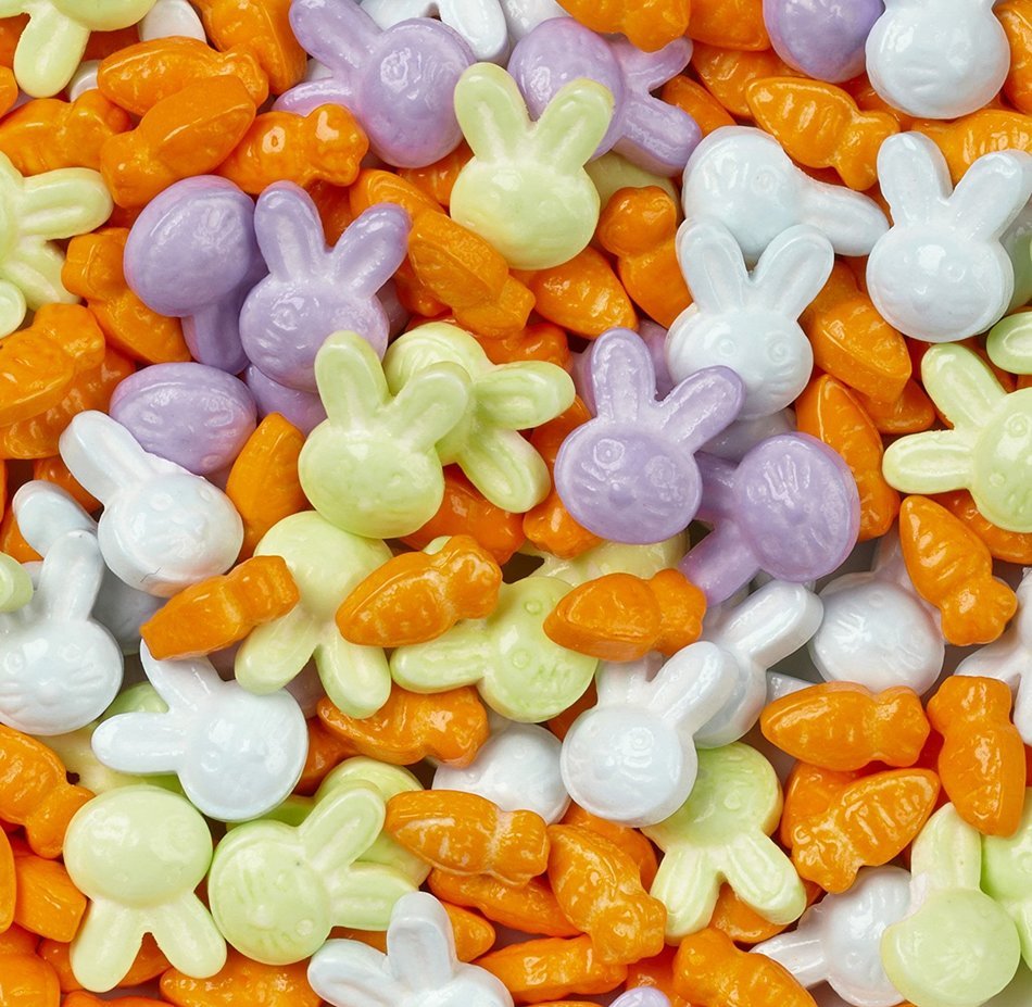Wilton 710-1341 Easter Bunny and Carrot Sprinkles Mix Bottle, 3.4-Ounce