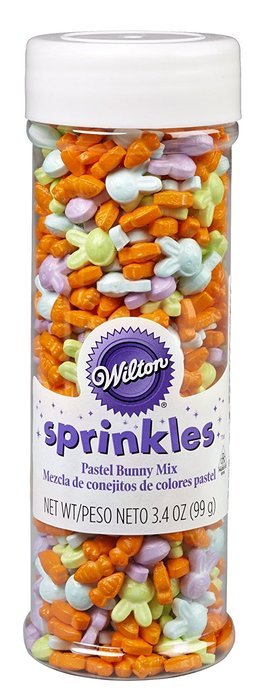 Wilton 710-1341 Easter Bunny and Carrot Sprinkles Mix Bottle, 3.4-Ounce N2