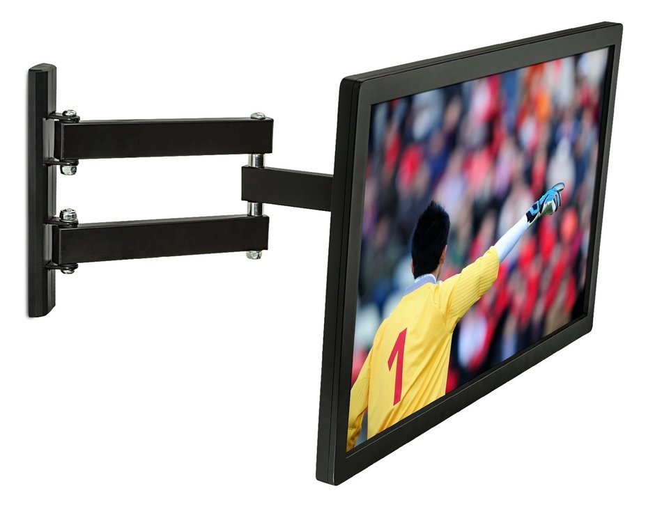 Mount-It! TV Wall Mount Bracket Full Motion Computer Monitor Arm, Swivel Tilting Corner Bracket for 23 - 42 inch... N2