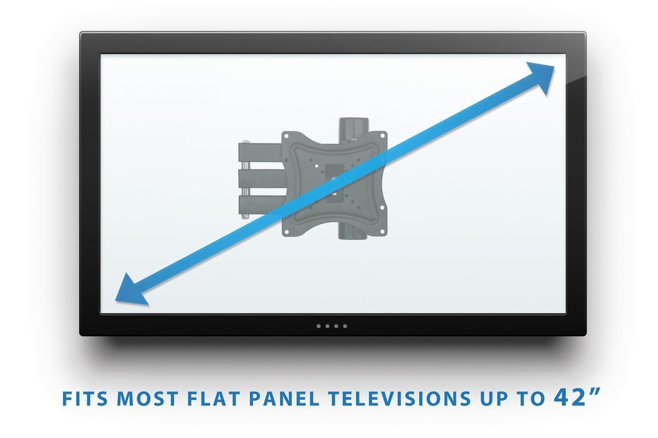 Mount-It! TV Wall Mount Bracket Full Motion Computer Monitor Arm, Swivel Tilting Corner Bracket for 23 - 42 inch... N5