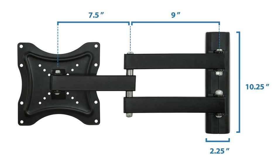 Mount-It! TV Wall Mount Bracket Full Motion Computer Monitor Arm, Swivel Tilting Corner Bracket for 23 - 42 inch... N7