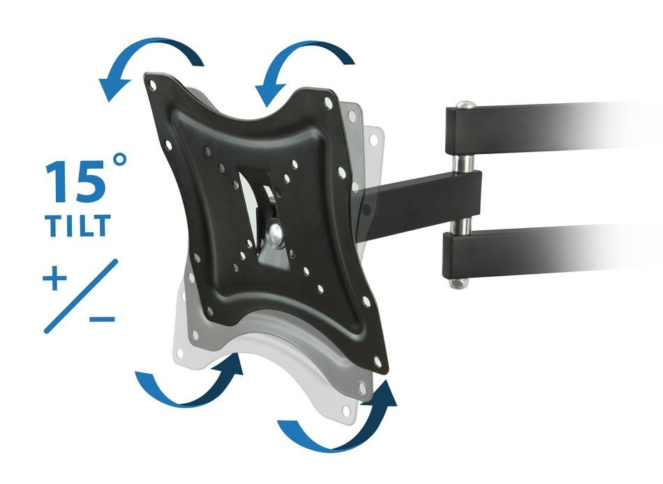 Mount-It! TV Wall Mount Bracket Full Motion Computer Monitor Arm, Swivel Tilting Corner Bracket for 23 - 42 inch... N9