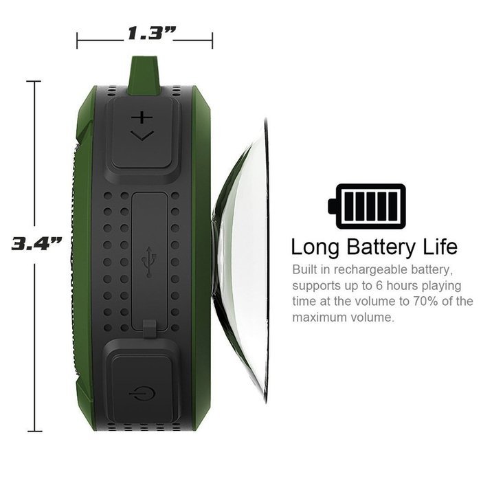 [Outdoor&Shower Speaker ] Moen Waterproof Portable Wireless Bluetooth Speaker 5W Driver Built-in Mic Handsfree... N11