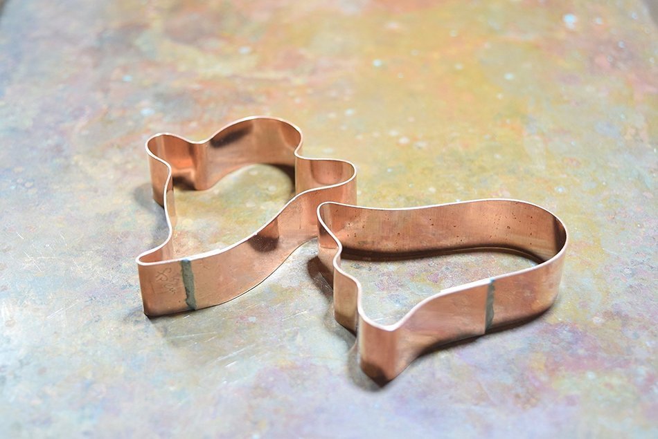 Pair of Little Halloween Ghosts Copper Cookie Cutters N4