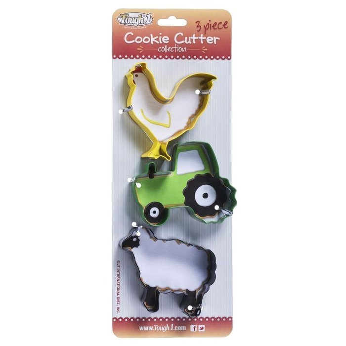 Jt International Distributors 3 Piece Farm Cookie Cutter Collection