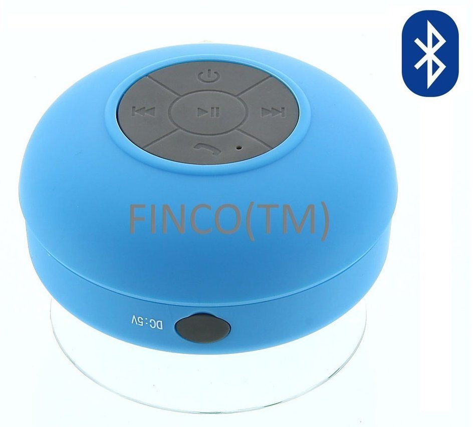 FINCO(TM) Waterproof Wireless Bluetooth Shower Speaker Handsfree Speakerphone Compatible with All Bluetooth Devices...