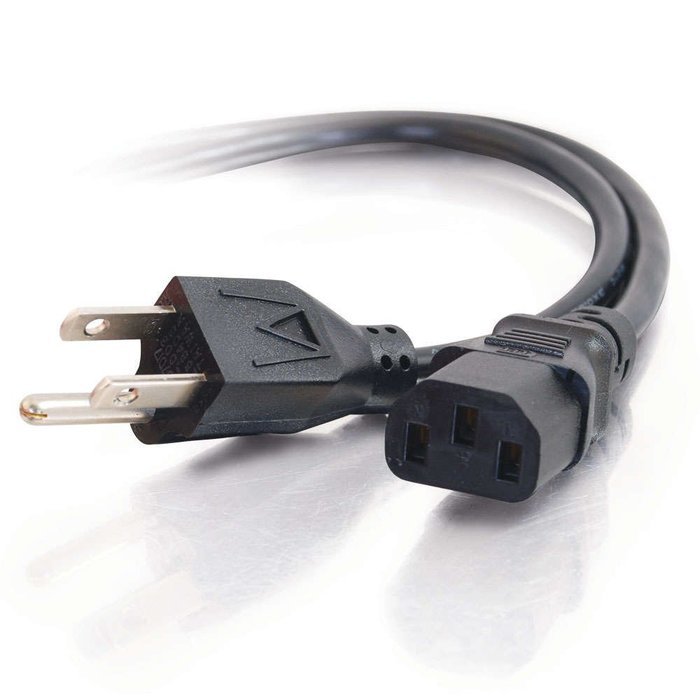 C2G 10ft 18 AWG Universal Power Cord (NEMA 5-15P to IEC320C13) - Computer Power Cord N10
