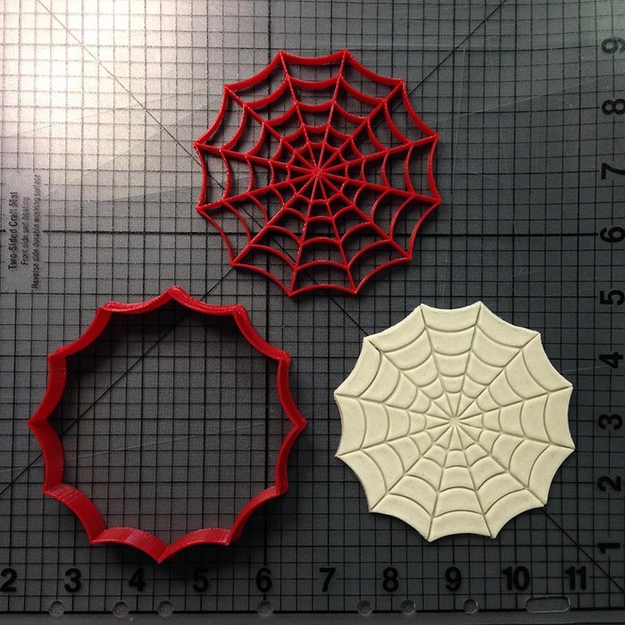 Spider Web Cookie Cutter and Stamp (4 Inches)