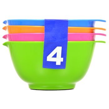 Colorful Mini Ingredient Prep Mixing Bowls, set of 4 N2