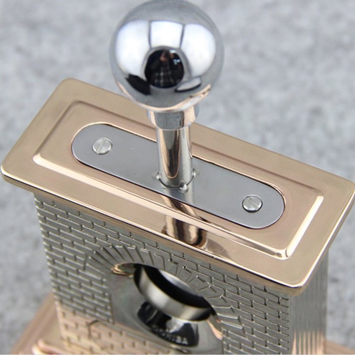 Gadget High-end Luxurious Guillotine Brick House Style Table Cigar Scissor Metal Cigar Cutter with Drawer N2