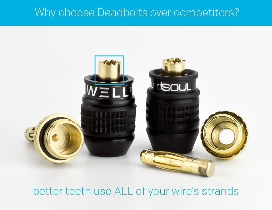 Deadbolt Banana Plugs, 12-pair, By Sewell Direct N3