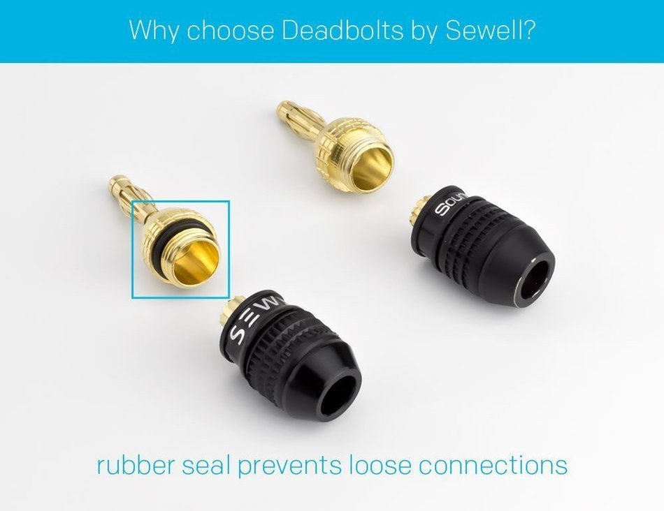 Deadbolt Banana Plugs, 12-pair, By Sewell Direct N5