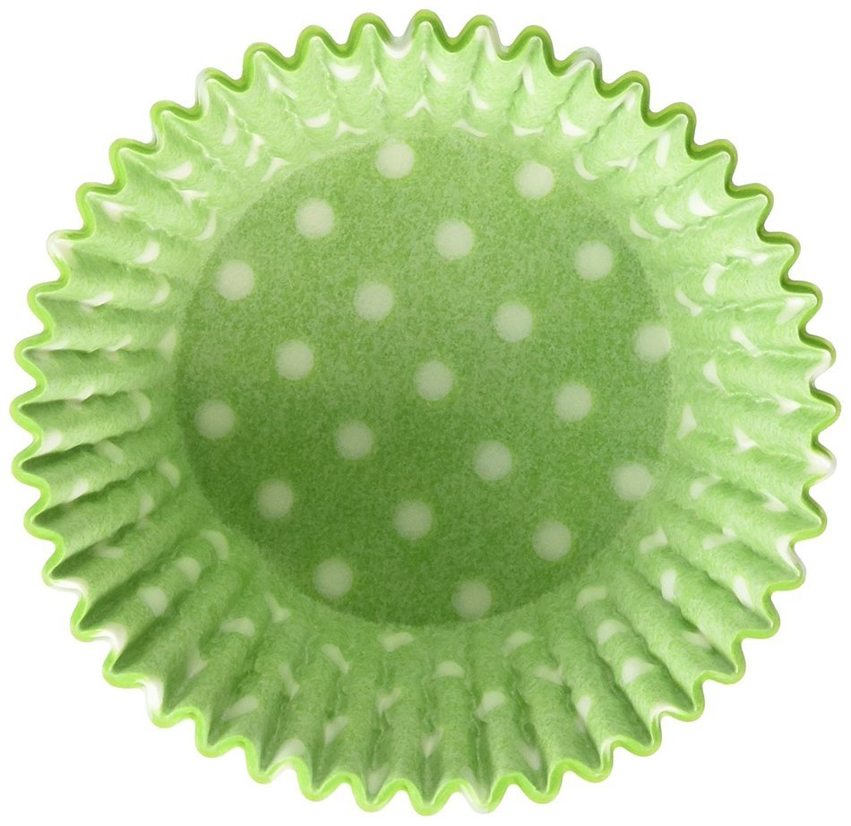 Jubilee Sweet Arts 50 Count Baking Cups, Standard, Lime Green Polka Dot N2