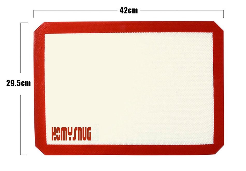 HOMYSNUG(TM) Silicone Baking Mat - Set of 3 - Half Sheet(Thick & Large 11.5" x 16.4") Cookie Baking Set - Nonstick... N3