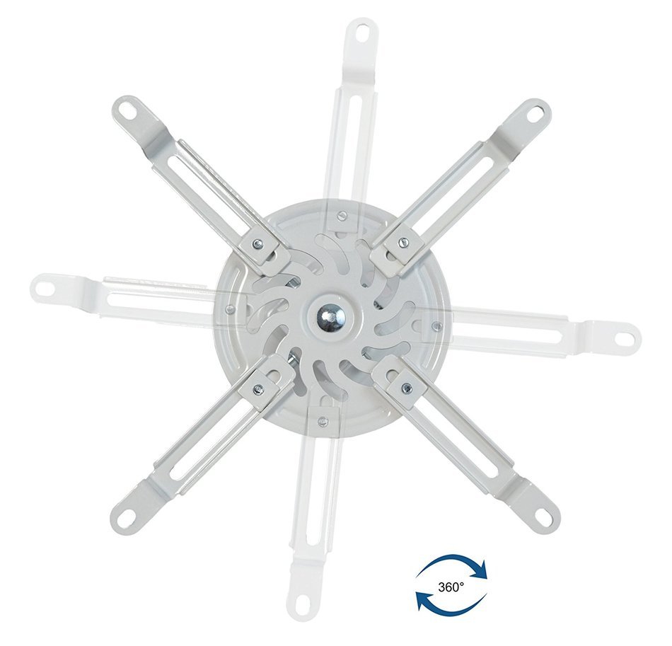 VIVO Universal Extending White Ceiling Projector Mount / Height Adjustable Projection (MOUNT-VP02W) N4