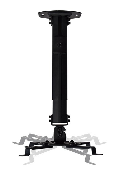 VIVO Universal Extending White Ceiling Projector Mount / Height Adjustable Projection (MOUNT-VP02W) N9