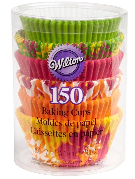 Wilton 415-8121 150-Pack Baking Cup, Dots/Stripes, Standard N6