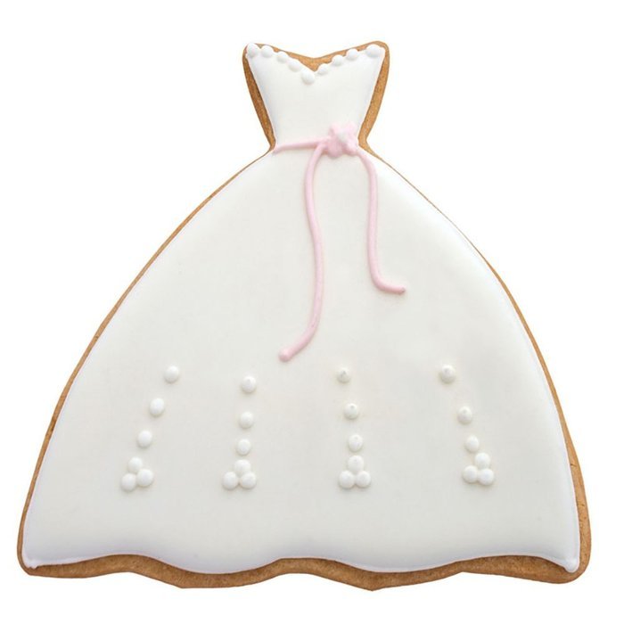 Gown Cookie and Fondant Cutter - Ann Clark - 4.8 Inches - US Tin Plated Steel N2