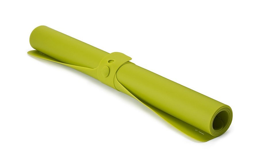 Joseph Joseph Silicone Non-Slip Pastry Mat with Measurements, Roll-Up, Green