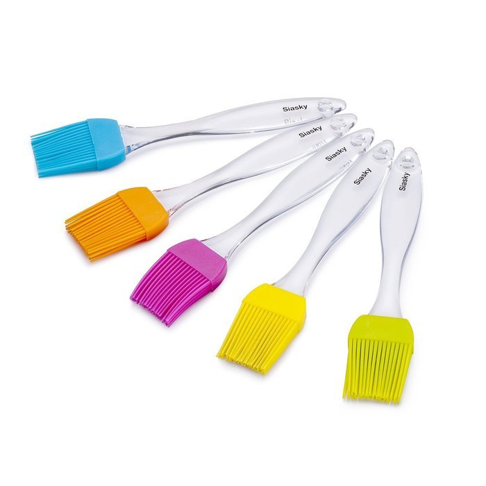 Siasky Silicone Pastry & Basting BBQ Brushes - 8.3 Inch Durable, Heat Resistant Kitchen Utensils - Dishwasher...