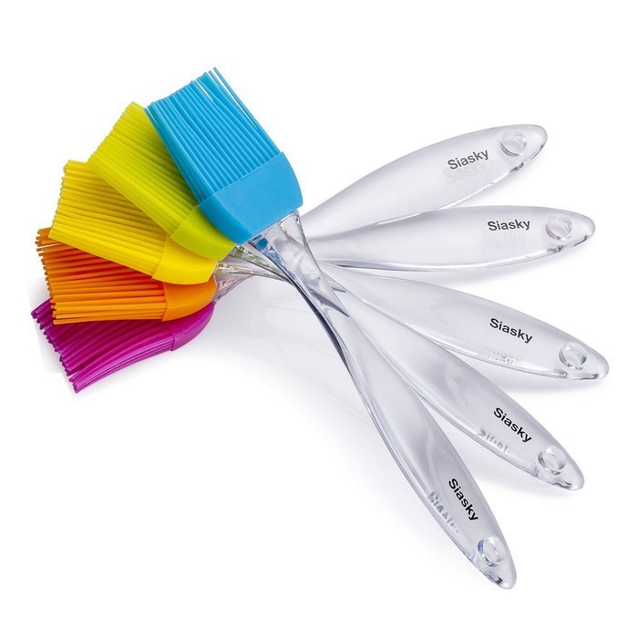 Siasky Silicone Pastry & Basting BBQ Brushes - 8.3 Inch Durable, Heat Resistant Kitchen Utensils - Dishwasher... N3