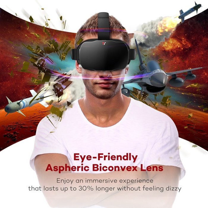TaoTronics 3D VR Headset with Magnetic Trigger, Lightweight Virtual Reality Goggles - 3rd Generation VR Box (VR... N3