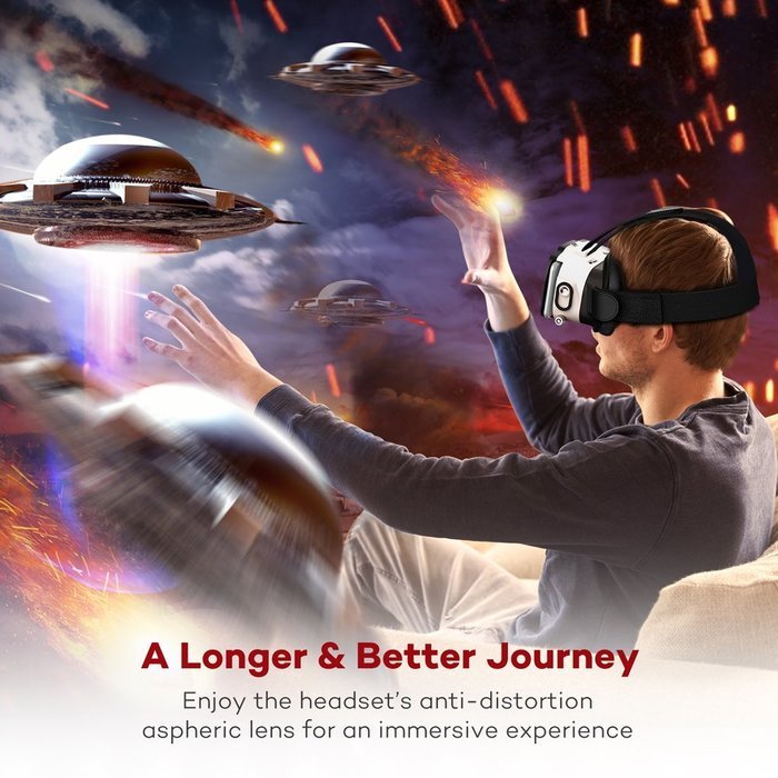 TaoTronics 3D VR Headset with Magnetic Trigger, Lightweight Virtual Reality Goggles - 3rd Generation VR Box (VR... N8