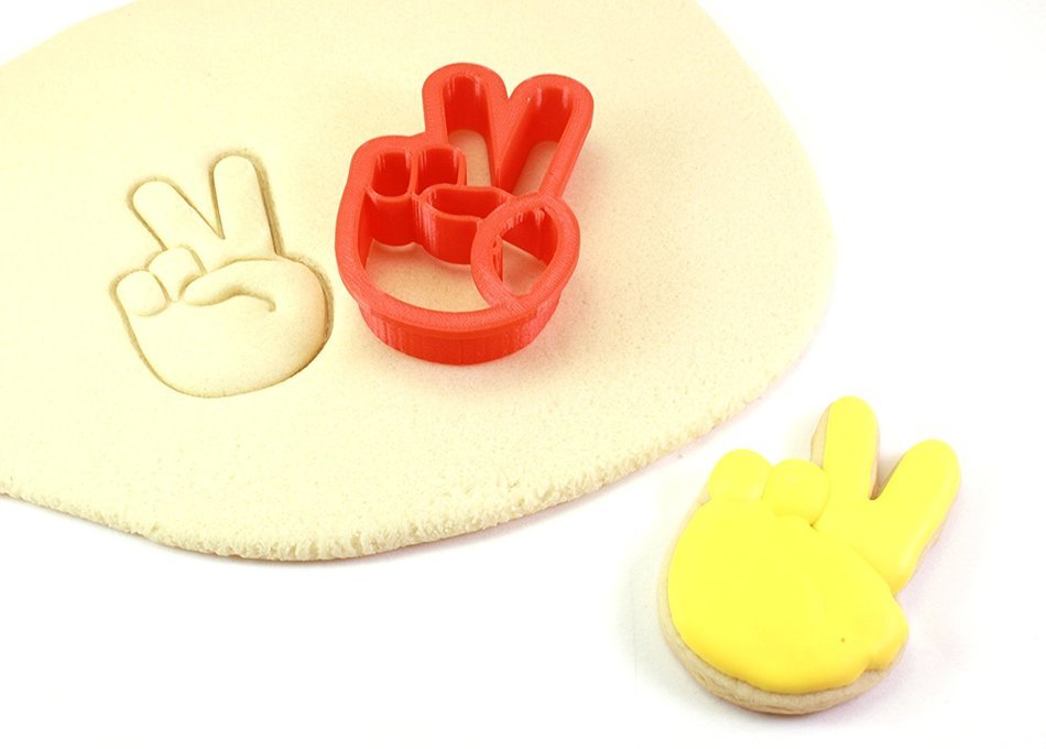 Peace Sign Emoji Cookie Cutter N6