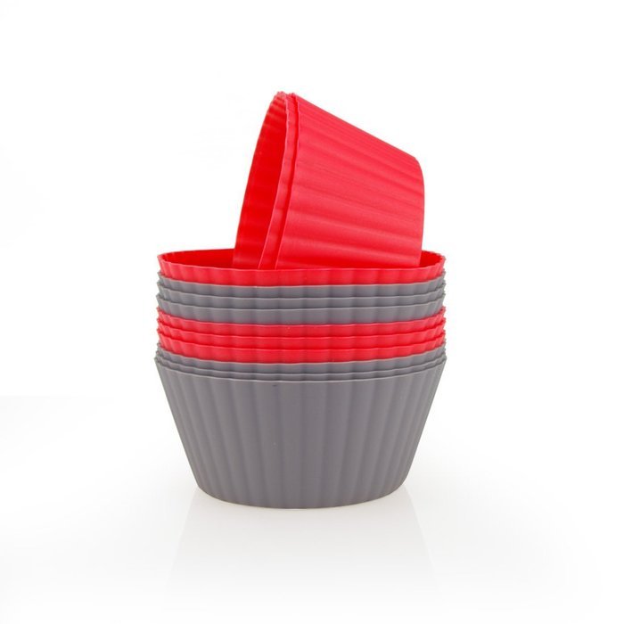 MIREN 12 Pack Reusable Nonstick Jumbo Premium Silicone Baking Cups, Cupcake and Muffin Liners, 3.8 Inch Large...