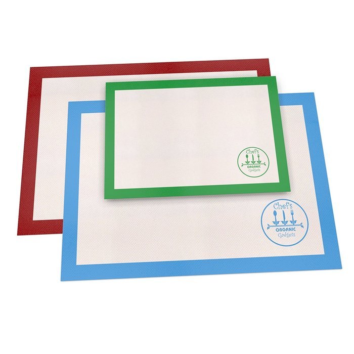 Chef O' Gadgets Silicone Baking Mats: 3 Pack Non Stick Bake Sheet Liners for Cookies, Pastry, Macaron, Bread Making N2