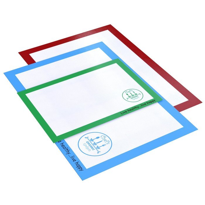 Chef O' Gadgets Silicone Baking Mats: 3 Pack Non Stick Bake Sheet Liners for Cookies, Pastry, Macaron, Bread Making N8
