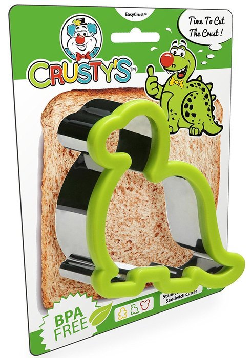 Crusty's Dinosaur Sandwich Cutter - High Quality Stainless Steel Dino Crust & Cookie Cutter N3