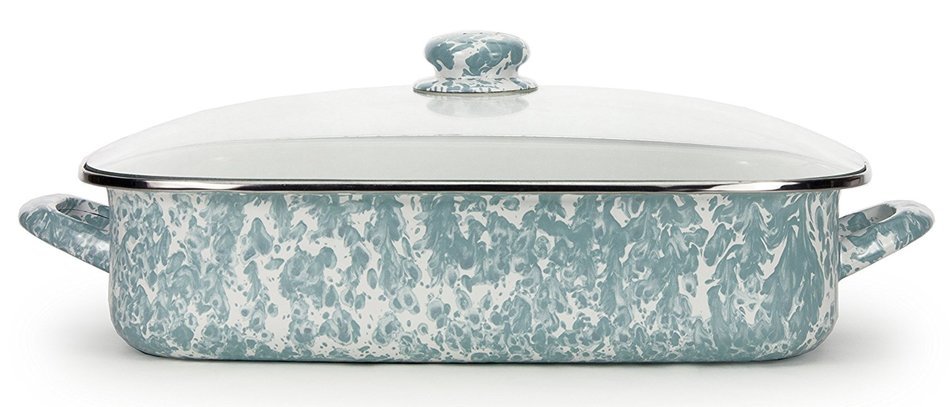 Golden Rabbit Lasagna Pan with Lid, Cobalt N15