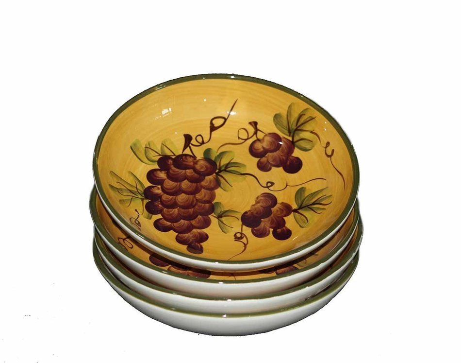 3 Tuscany Grape Serving Bowls Set Fruit Mixing N2