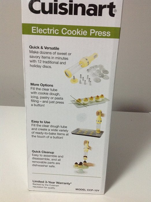 Cuisinart CCP-10Y Cookie Press Yellow N4