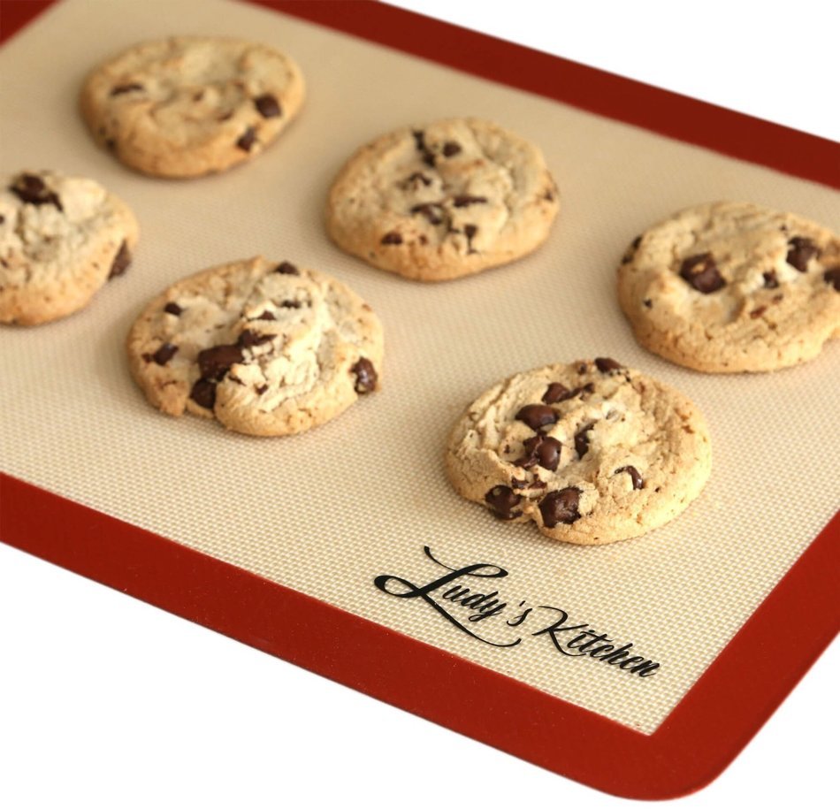 Ludy's Kitchen 3-Pc Silicone Bakeware Set - Professional Grade Silicone Baking Mats - Replaces Parchment Paper... N6