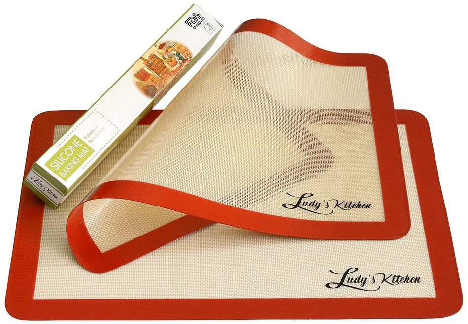 Ludy's Kitchen 3-Pc Silicone Bakeware Set - Professional Grade Silicone Baking Mats - Replaces Parchment Paper... N15