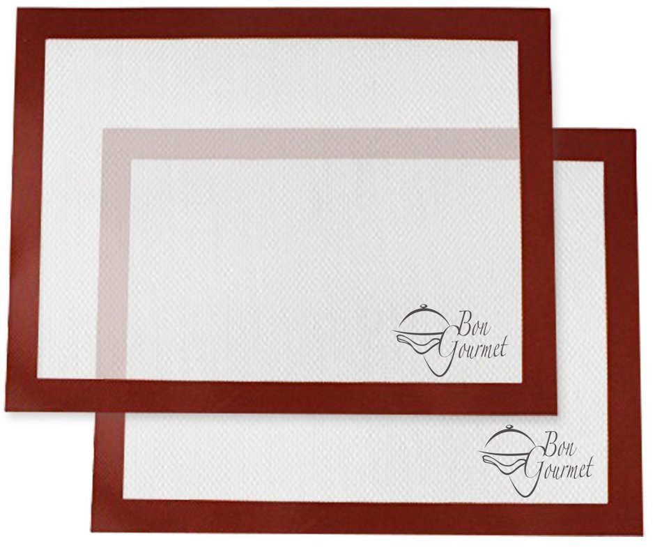 Silicone Baking Mat - Set of 2 Half Sheet (Thick & Large 11 5/8" x 16 1/2")