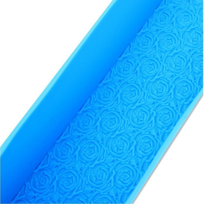 Biowow 1pcs Silicone Rectangular Soap Loaf Toast Rose Pattern Mold Mould N3