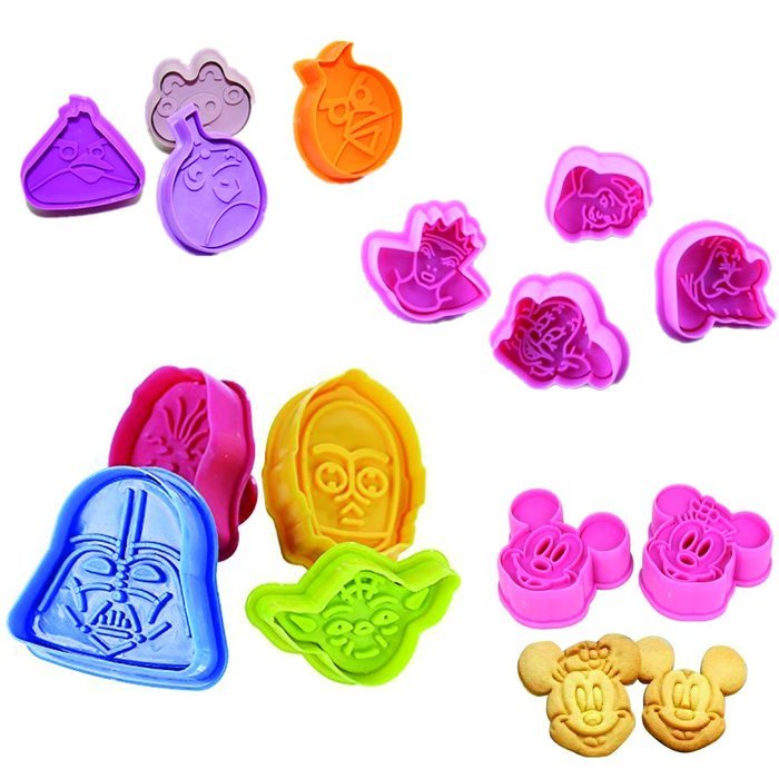 Cookiepro Cartoon Edition - 50pc Set Of Ejector Punch Cookie Cutters In Various Cartoon + Holiday Themes - Fondant... N4