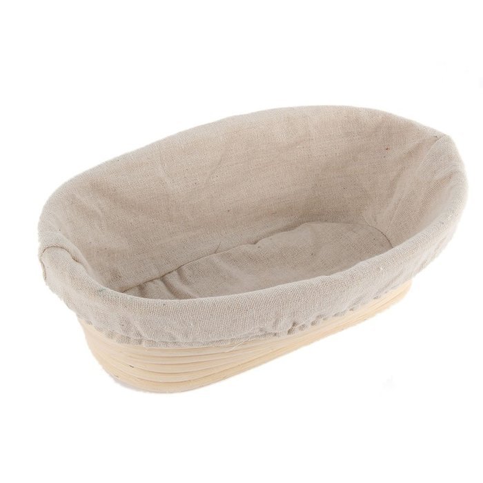 EXIU Oval Banneton Brotform Rising Dough Bread Proofing Rattan Basket & Liner